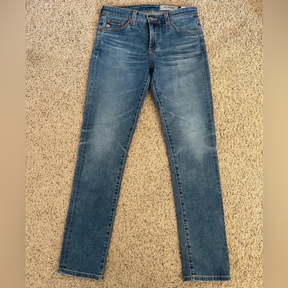 Ag Adriano Goldschmied Prima Ankle Jeans Women’s 25 Blue Skinny Leg Low Rise